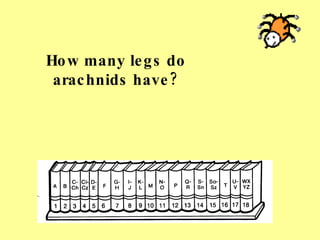 How many legs do arachnids have? 