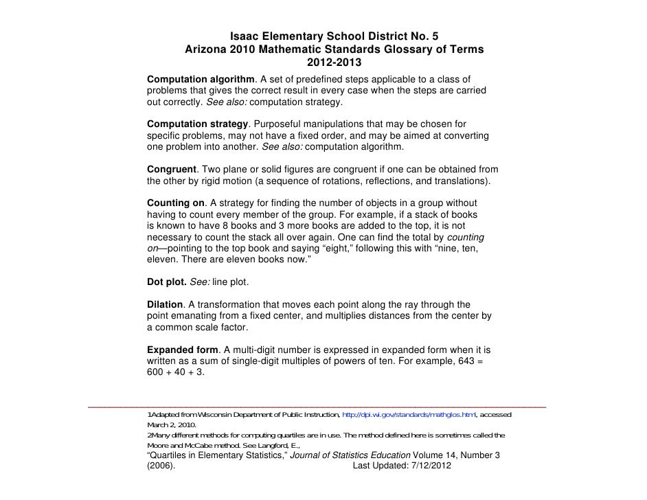 3rd Grade Glossary