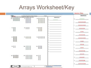 Arrays Worksheet/Key
 
