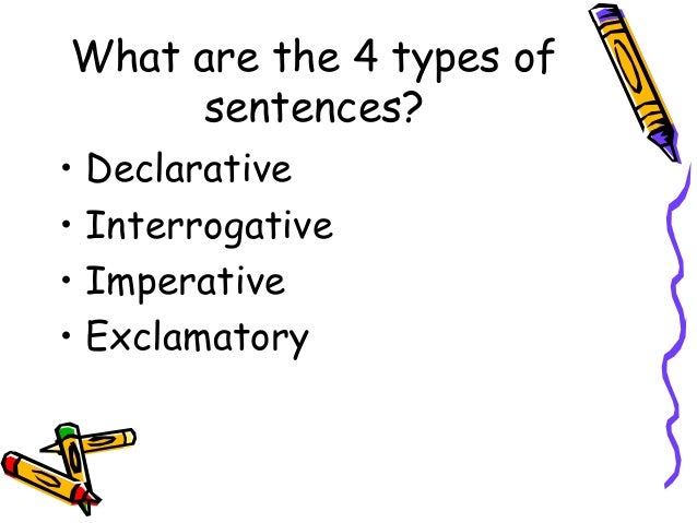 4 types of sentences