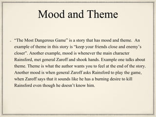 3rd hour &ldquo;The Most Dangerous Game&rdquo; Analysis | PPT
