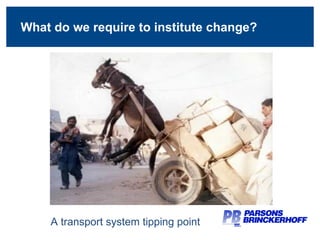 A Tipping Point? What do we require to institute change? A transport system tipping point 