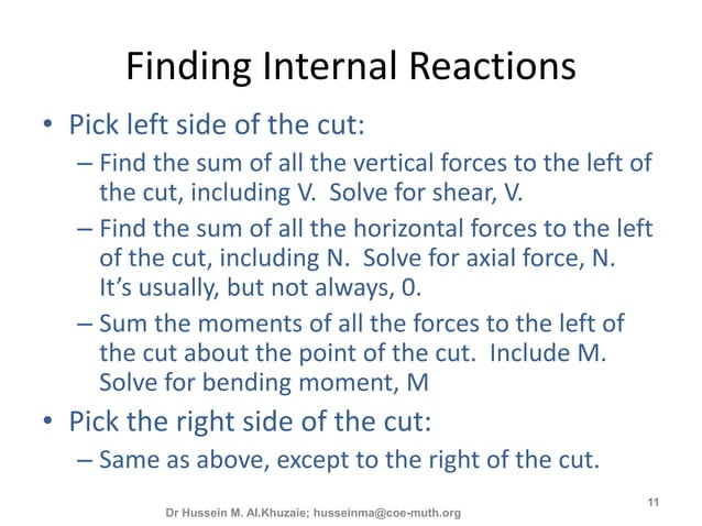 3rd lecture shear and moment diagram for determinate beam | PPT