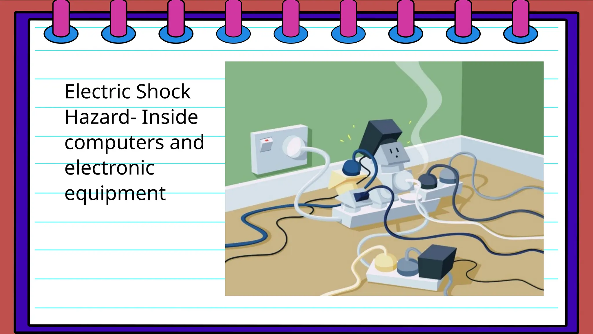 Electric Shock
Hazard- Inside
computers and
electronic
equipment
 