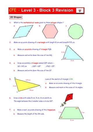 3rd level block 3 revision & solutions | PDF