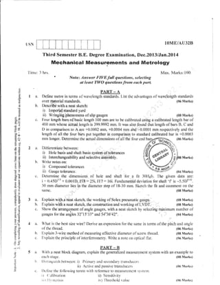 3rd me question papers december 2013