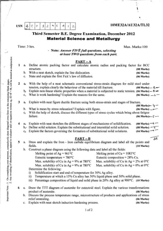 3rd semister Mechanical Engineering question papers till july 2013