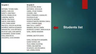 Students list
 