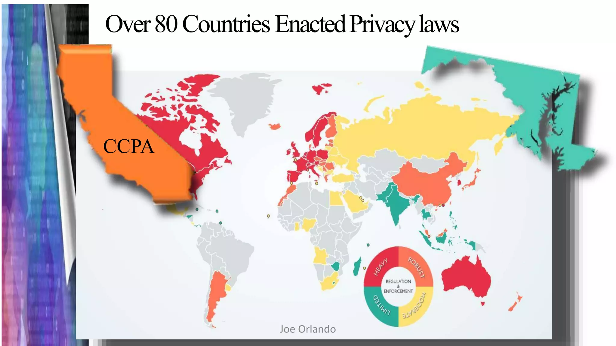 Over80CountriesEnactedPrivacylaws
CCPA
Joe Orlando
 