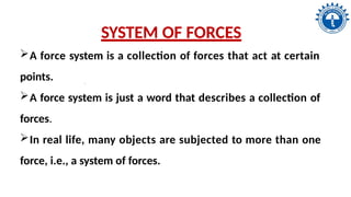 ENGINEERING MECHANICS- FORCE SYSTEM & EQUILIBRIUM | PPTX