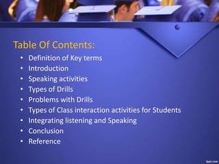 THE IMPORTANCE OF TEACHING LISTENING AND SPEAKING SKILLS | PPTX