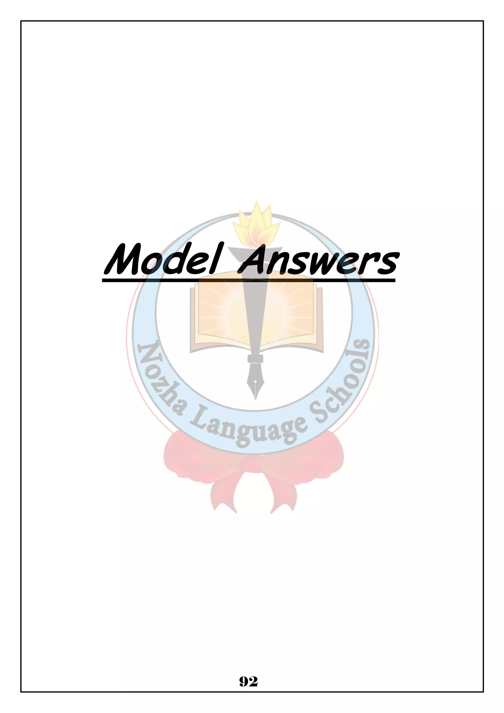 Model Answers 
92 
 