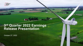 3rd Quarter 2022 Earnings
Release Presentation
October 27, 2022
AEP CONFIDENTIAL
 