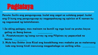 3RD QUARTER FILIPINO OPINYON AT KATOTOHANAN [Autosaved].pptx