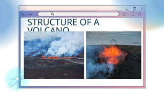 STRUCTURE OF A
VOLCANO
 