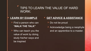 Sentences With Work Values VALUES ED 3RD QUARTER_WORK EFFICIENCY.pptx