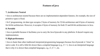 Unit 1: Introduction to Java , Basic Concepts of Object-Oriented ...