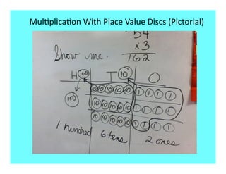 Mul9plica9on With Place Value Discs (Pictorial) 
 