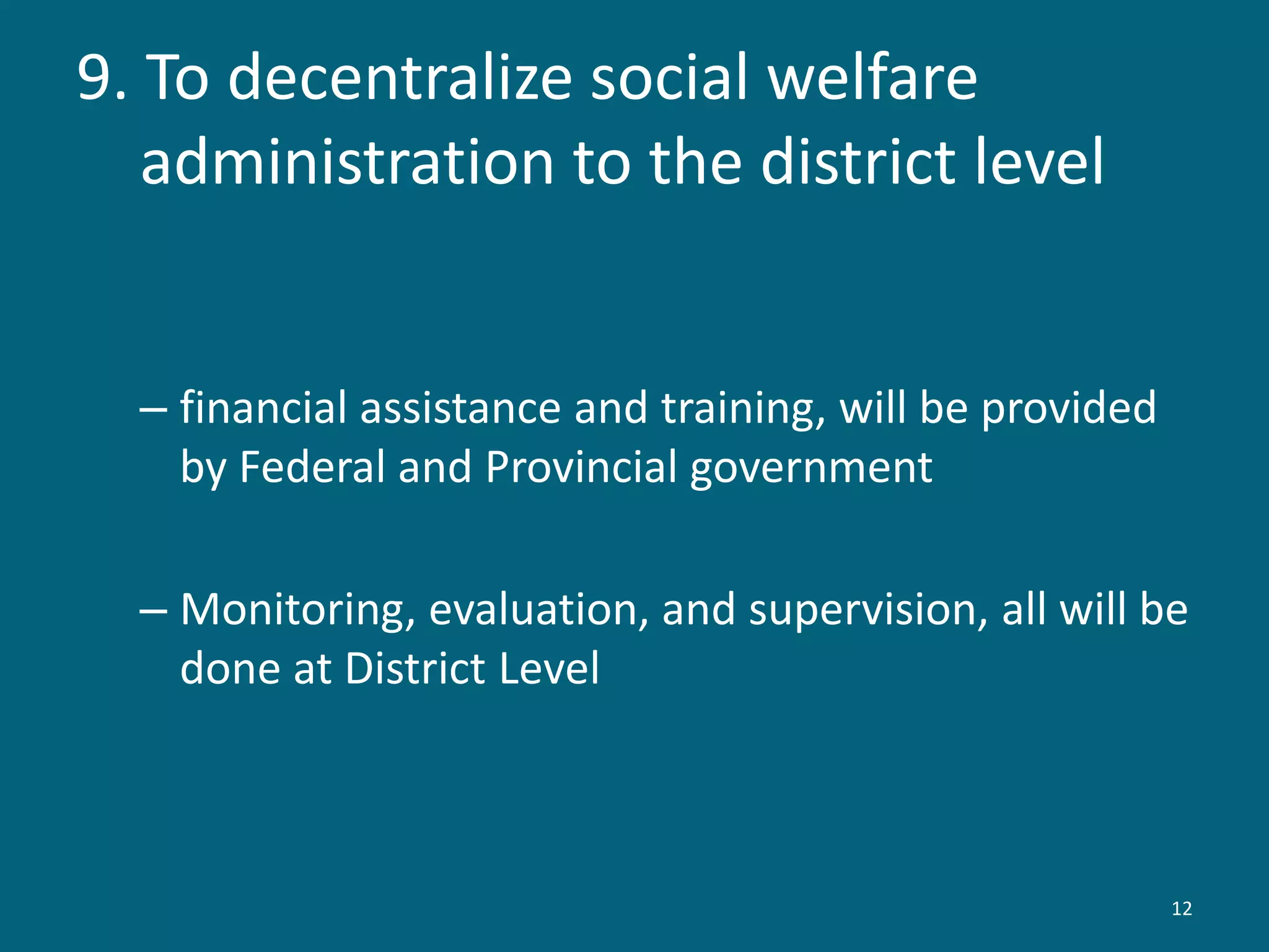 3rd social welfare policy of Pakistan, 1992 - Imran Ahmad Sajid | PPTX