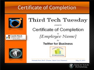 Certificate of Completion
 