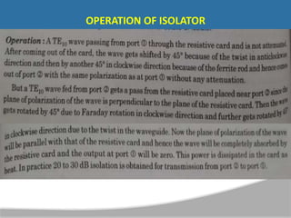 OPERATION OF ISOLATOR
 