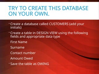 First Step In Database An Introduction to Database for beginners | PPTX