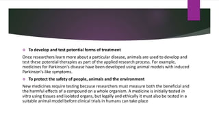 Reduction in use of Animals in Scientific Research | PPTX