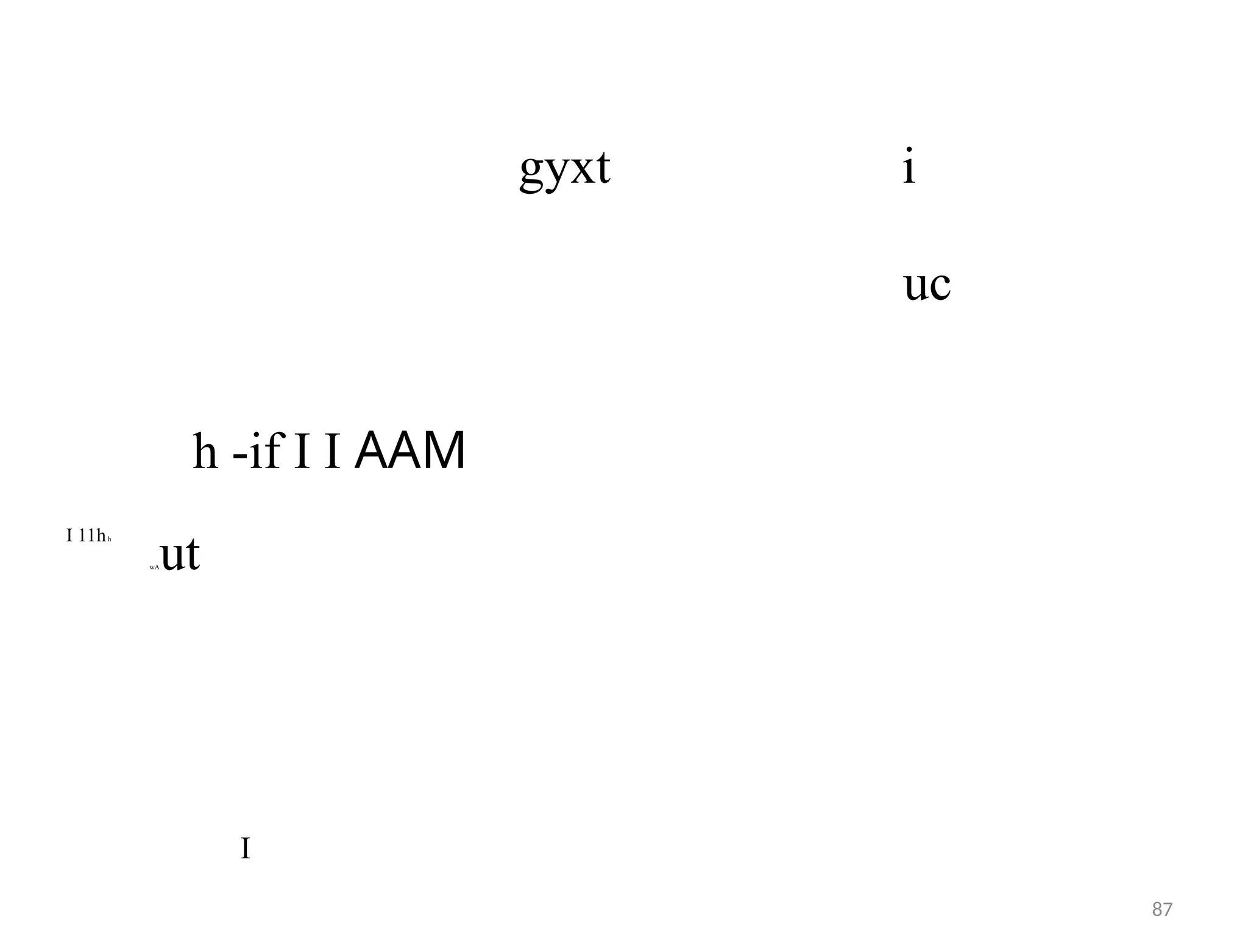 gyxt i
uc
h -if I I AAM
I 11hh
wAut
I
87
 