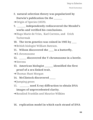 FISHERIES QUESTION BANK (5th sem)