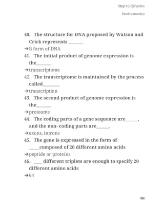 FISHERIES QUESTION BANK (5th sem)