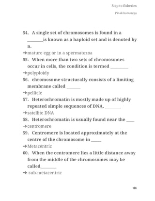 FISHERIES QUESTION BANK (5th sem)