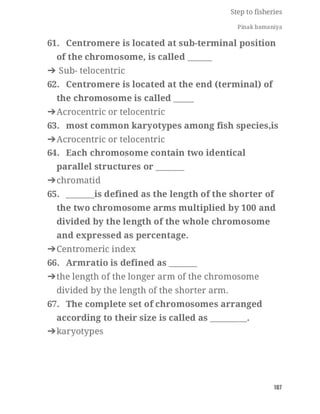 FISHERIES QUESTION BANK (5th sem)