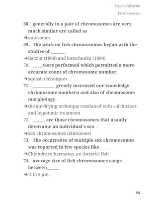 FISHERIES QUESTION BANK (5th sem)