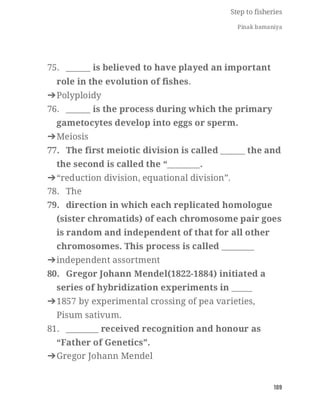 FISHERIES QUESTION BANK (5th sem)