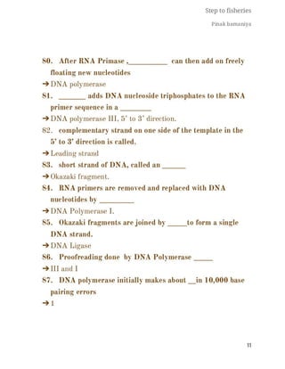 FISHERIES QUESTION BANK (5th sem)