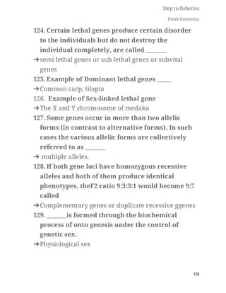 FISHERIES QUESTION BANK (5th sem)
