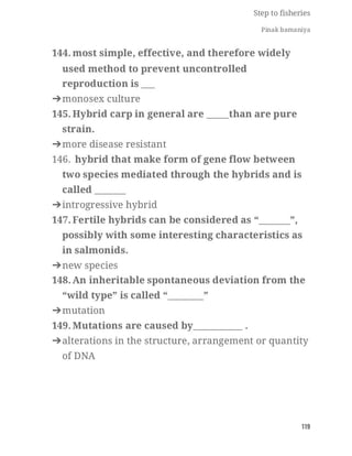 FISHERIES QUESTION BANK (5th sem)