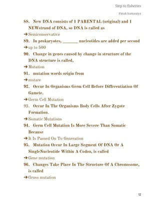 FISHERIES QUESTION BANK (5th sem)
