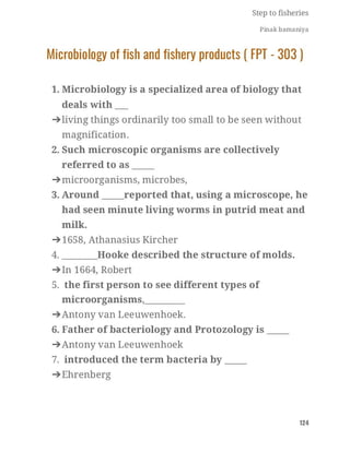 FISHERIES QUESTION BANK (5th sem)