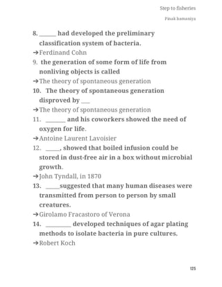 FISHERIES QUESTION BANK (5th sem)