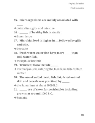 FISHERIES QUESTION BANK (5th sem)