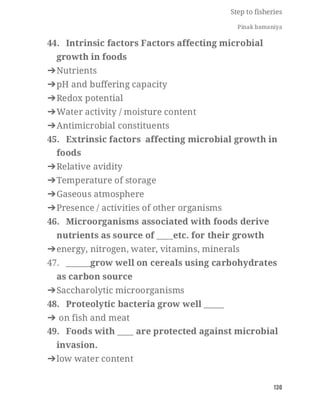 FISHERIES QUESTION BANK (5th sem)