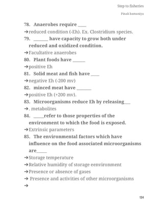 FISHERIES QUESTION BANK (5th sem)