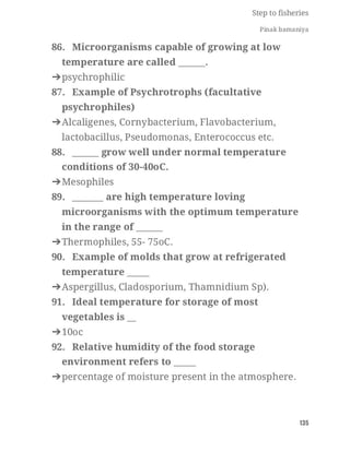 FISHERIES QUESTION BANK (5th sem)