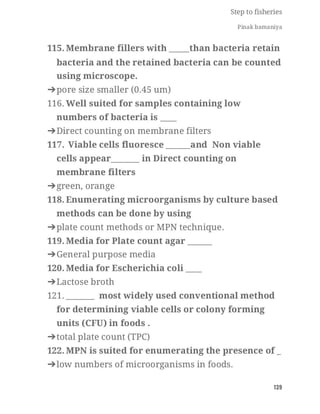 FISHERIES QUESTION BANK (5th sem)