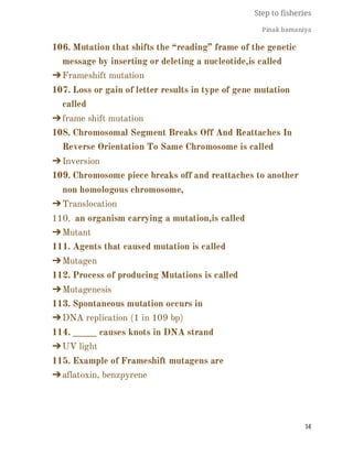 FISHERIES QUESTION BANK (5th sem)