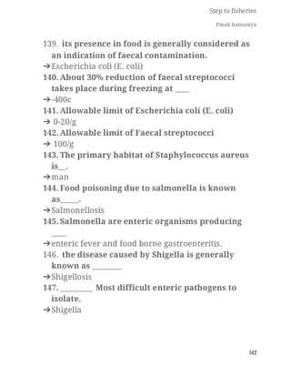 FISHERIES QUESTION BANK (5th sem)