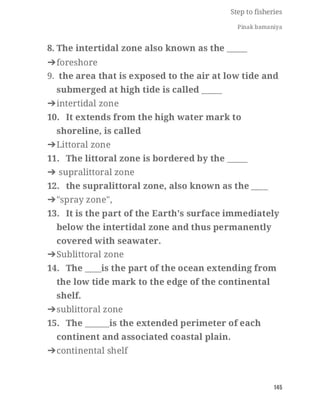 FISHERIES QUESTION BANK (5th sem)
