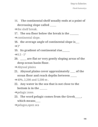 FISHERIES QUESTION BANK (5th sem)