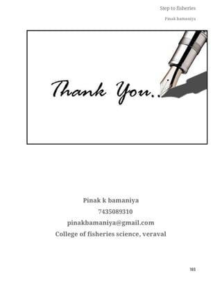 FISHERIES QUESTION BANK (5th sem)